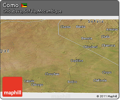 Satellite Panoramic Map of Como