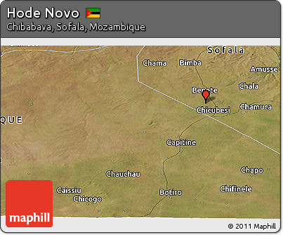 Satellite Panoramic Map of Hode Novo
