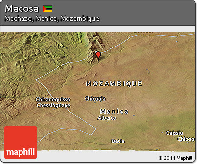 Satellite Panoramic Map of Macosa