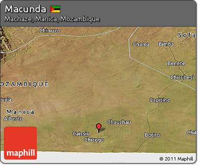 Satellite Panoramic Map of Macunda