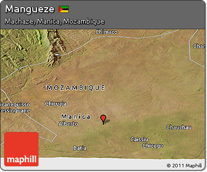 Satellite Panoramic Map of Mangueze