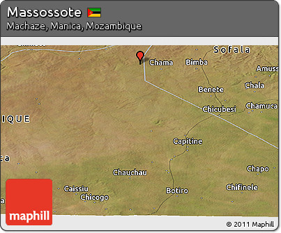 Satellite Panoramic Map of Massossote