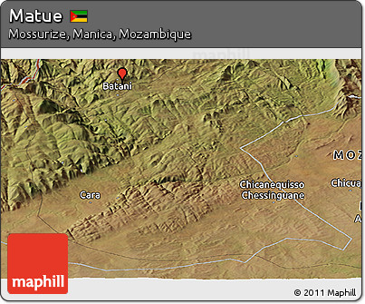 Satellite Panoramic Map of Matue