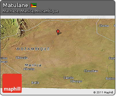 Satellite Panoramic Map of Matulane