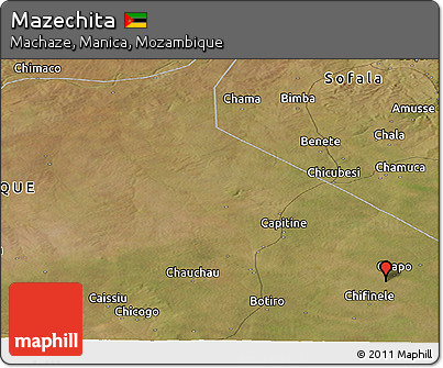 Satellite Panoramic Map of Mazechita