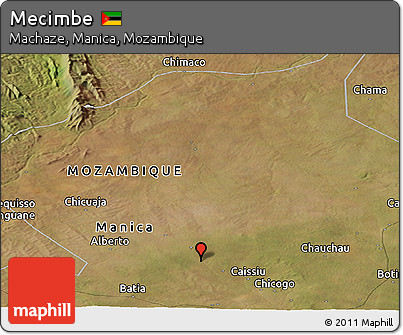 Satellite Panoramic Map of Mecimbe