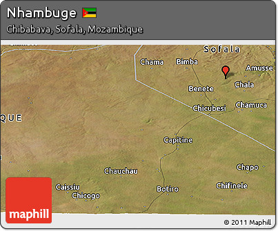 Satellite Panoramic Map of Nhambuge
