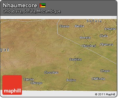 Satellite Panoramic Map of Nhaumecore