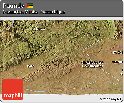 Satellite Panoramic Map of Paunde