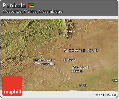 Satellite Panoramic Map of Penicela