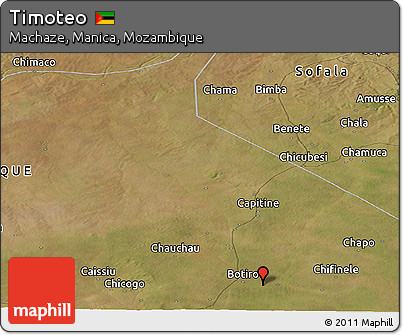 Satellite Panoramic Map of Timoteo