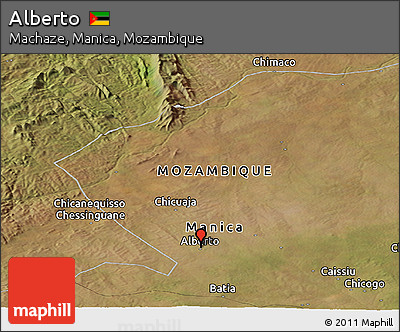 Satellite Panoramic Map of Alberto
