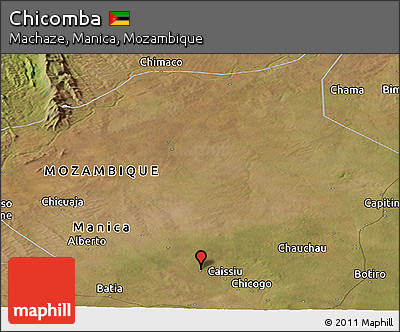 Satellite Panoramic Map of Chicomba