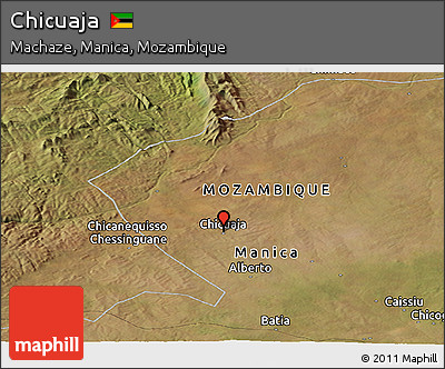 Satellite Panoramic Map of Chicuaja