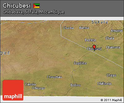 Satellite Panoramic Map of Chicubesi