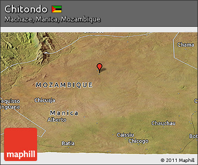 Satellite Panoramic Map of Chitondo