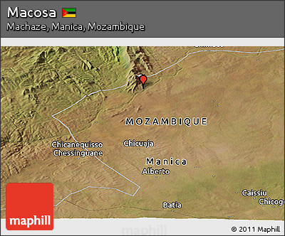 Satellite Panoramic Map of Macosa
