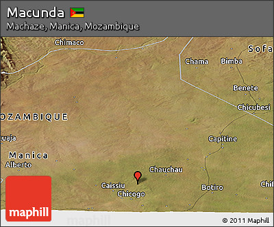 Satellite Panoramic Map of Macunda