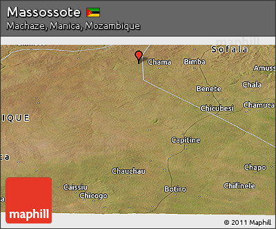 Satellite Panoramic Map of Massossote