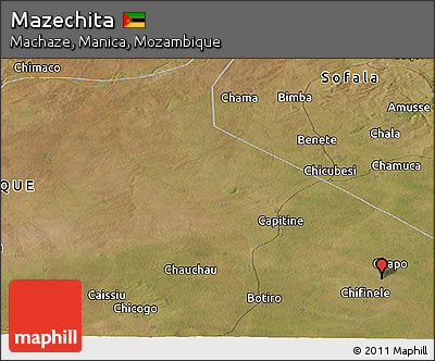 Satellite Panoramic Map of Mazechita