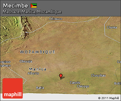 Satellite Panoramic Map of Mecimbe