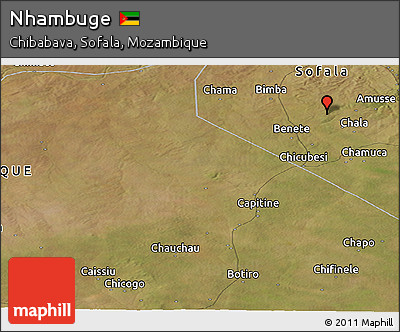 Satellite Panoramic Map of Nhambuge