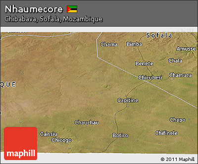 Satellite Panoramic Map of Nhaumecore