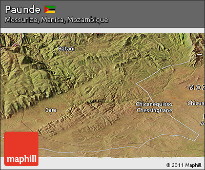 Satellite Panoramic Map of Paunde