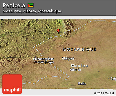 Satellite Panoramic Map of Penicela