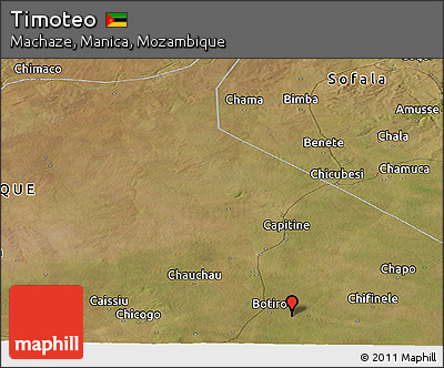 Satellite Panoramic Map of Timoteo