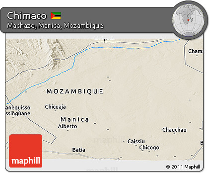 Shaded Relief Panoramic Map of Chimaco