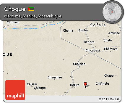 Shaded Relief Panoramic Map of Choque