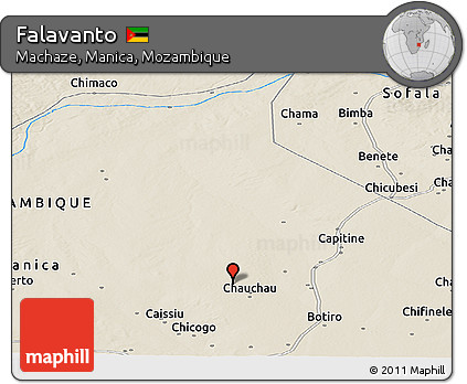 Shaded Relief Panoramic Map of Falavanto