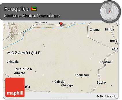 Shaded Relief Panoramic Map of Fouquice
