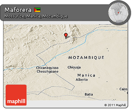Shaded Relief Panoramic Map of Maforera