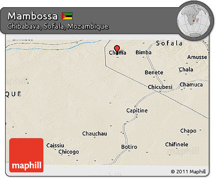 Shaded Relief Panoramic Map of Mambossa