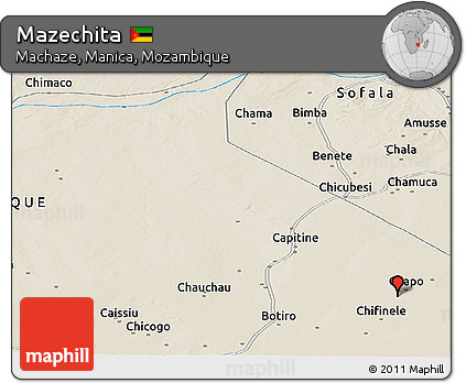 Shaded Relief Panoramic Map of Mazechita