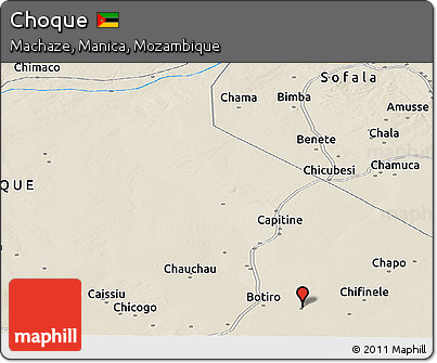 Shaded Relief Panoramic Map of Choque