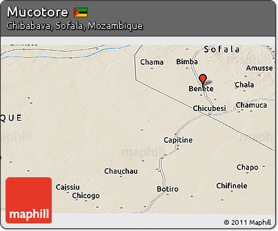 Shaded Relief Panoramic Map of Mucotore