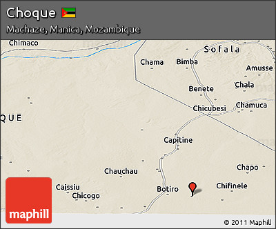 Shaded Relief Panoramic Map of Choque