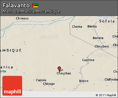 Shaded Relief Panoramic Map of Falavanto