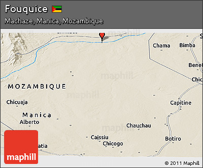 Shaded Relief Panoramic Map of Fouquice