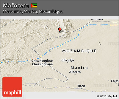 Shaded Relief Panoramic Map of Maforera