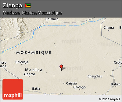 Shaded Relief Panoramic Map of Zianga