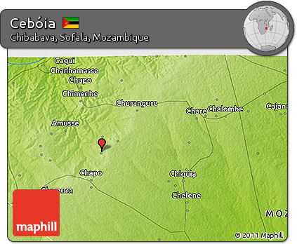 Physical 3D Map of Cebóia