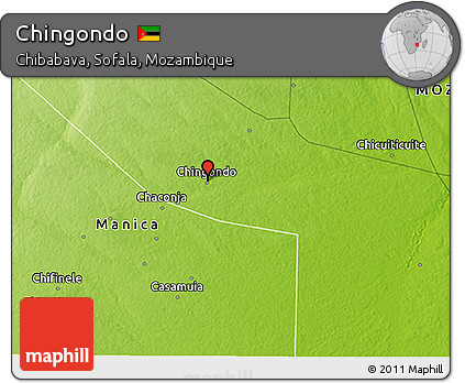 Physical 3D Map of Chingondo