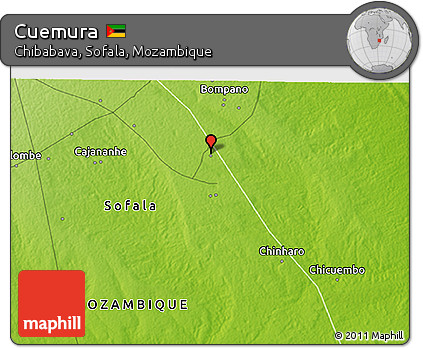 Physical 3D Map of Cuemura