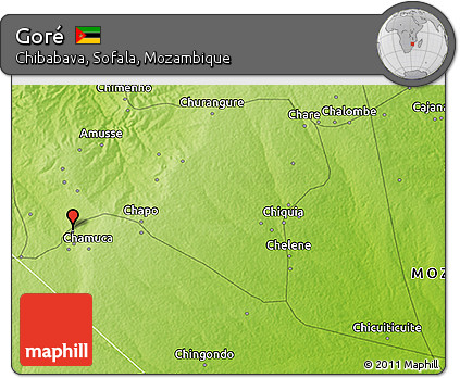 Physical 3D Map of Goré
