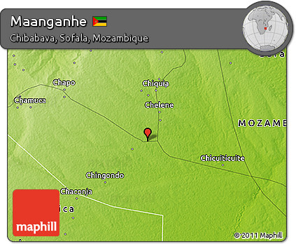 Physical 3D Map of Maanganhe