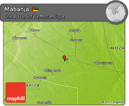 Physical 3D Map of Mabanja